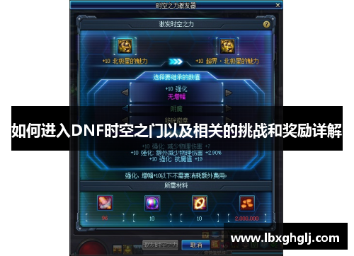 如何进入DNF时空之门以及相关的挑战和奖励详解